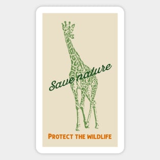 Save nature protect the wildlife Magnet